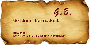 Goldner Bernadett névjegykártya